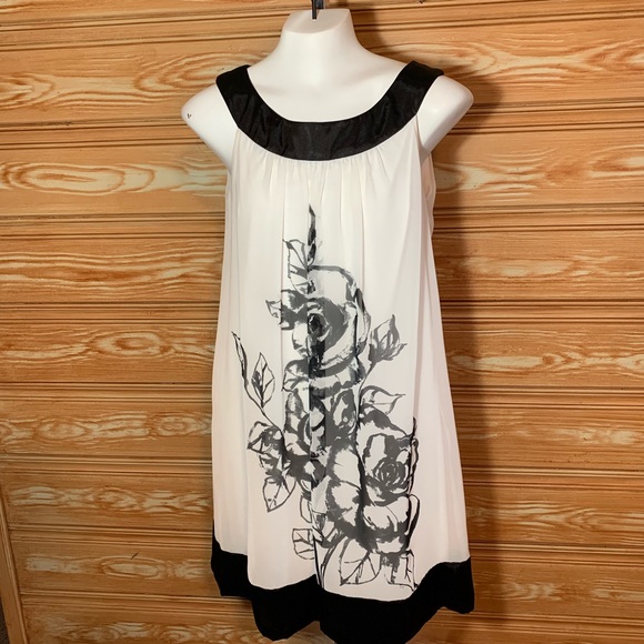 connected apparel Dresses & Skirts - Connected Apparel Black White Bubble Midi Dress 6